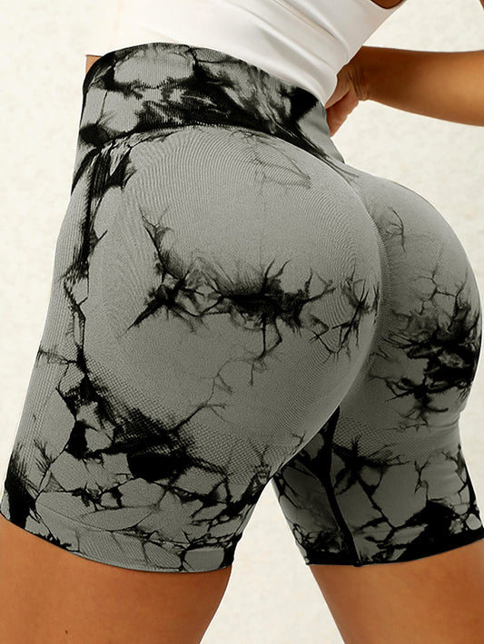 Tie Dye Short Fitness Leggings for Gym/ Yoga